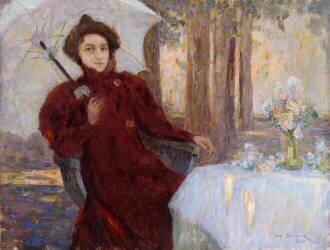 Woman with an Umbrella (Henri Le Sidaner) - Muzeo.com