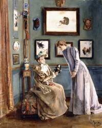 Women with a Japanese Doll (Alfred Stevens) - Muzeo.com