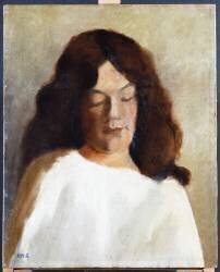 Young Woman with her Hair Down (Paula Modersohn-Becker) - Muzeo.com
