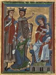 Adoration des Mages du psautier Ms 4 (Ecole allemande) - Muzeo.com