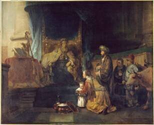 Anne présentant au grand prêtre Eli son fils Samuel (Gerbrand van den Eeckhout) - Muzeo.com