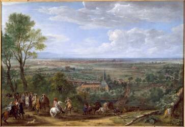 Arrivée de Louis XIV au siège de Lille, en vue du prieuré de Fives, 9-27 août 1667 (Adam Frans van der Meulen) - Muzeo.com