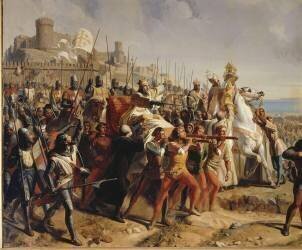 Bataille de Montgisard près d'Ascalon (Charles Philippe Larivière) - Muzeo.com