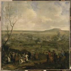Bataille livrée par Louis XIV près du mont Cassel, 11 avril 1677 (Adam Frans van der Meulen) - Muzeo.com