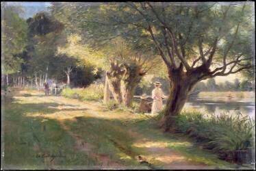 Bord de rivière (Edouard Gelhay) - Muzeo.com