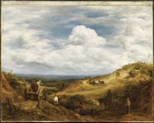 Carrières de sable à Hampstead Heath (John Linnell) - Muzeo.com