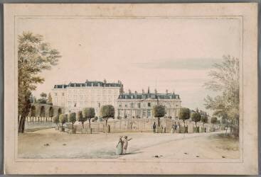 Château de Saint-Cloud, façade et double rampe sur les jardins (Victor-Jean Nicolle) - Muzeo.com