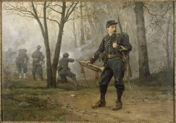 Clairon de chasseurs à pied en tenue de campagne, vers 1870 (Etienne Prosper...) - Muzeo.com