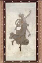 Décor de la salle à manger : danseuse dans le goût pompéien, d'après un dessin de Percier (Louis Lafitte) - Muzeo.com