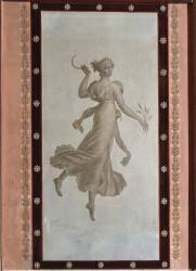Décor de la salle à manger : danseuse dans le goût pompéien, d'après un dessin de Percier (Louis Lafitte) - Muzeo.com