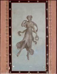 Décor de la salle à manger : danseuse dans le goût pompéien, d'après un dessin de Percier (Louis Lafitte) - Muzeo.com