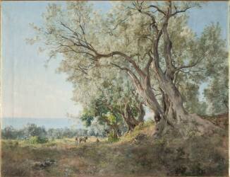 Environs de Menton en hiver (Emmanuel Lansyer) - Muzeo.com