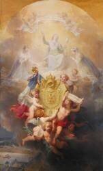 Ex-voto à sainte Geneviève ou Sainte Geneviève protégeant l'Empire français (Nicolas Gosse) - Muzeo.com