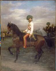 François Joseph à cheval (1830-1916), empereur d'Autriche (Otto von Thoren) - Muzeo.com