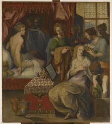 Hyante et Climène à leur toilette (Toussaint Dubreuil) - Muzeo.com