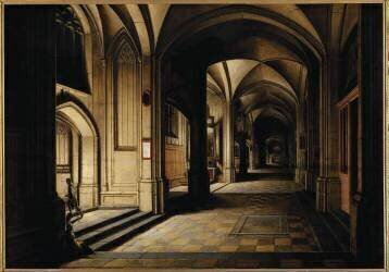 Intérieur d'église. Effet de nuit (Hendrick van Steenwyck) - Muzeo.com