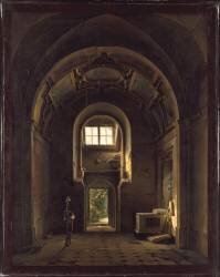 Intérieur d'une chapelle de l'église des Feuillants à Paris (chapelle Saint-Philippe) (Louis Daguerre) - Muzeo.com
