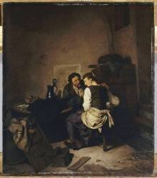 Intérieur rustique ou Le bon ménage (Cornelis Pietersz Bega) - Muzeo.com