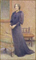 Jeune femme debout : Louise Claire Chardon, devenue Mme Hippolyte Petitjean en 1904 (Hippolyte Petitjean) - Muzeo.com