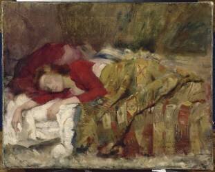 Jeune femme endormie (Lovis Corinth) - Muzeo.com