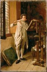 Joueur de flûte (Jean-Louis-Ernest Meissonier) - Muzeo.com