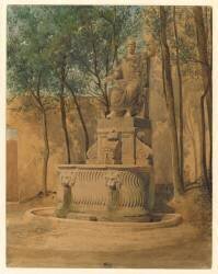La fontaine de Minerve à la villa Médicis (Constant Moyaux) - Muzeo.com