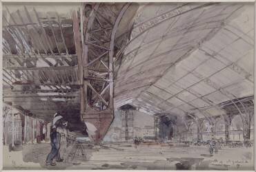 La galerie des machines en construction (Auguste Lepère) - Muzeo.com