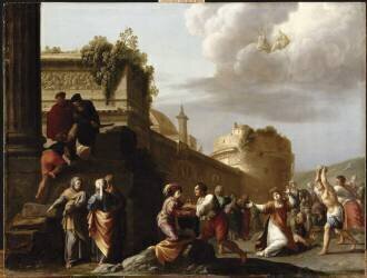 La Lapidation de Saint Etienne (Cornelis van Poelenburgh) - Muzeo.com