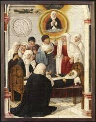 La mort de sainte Catherine de Sienne (Girolamo di Benvenuto) - Muzeo.com