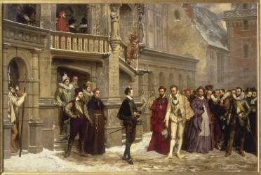 La rencontre du duc de Guise et d'Henri III (Pierre Charles Comte) - Muzeo.com