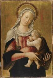 La Vierge allaitant l'Enfant (Bartolomeo Vivarini) - Muzeo.com