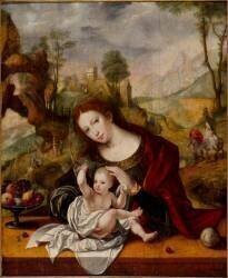 La Vierge à l'Enfant (Maître du Fils Prodigue) - Muzeo.com
