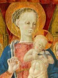 La Vierge et l'Enfant entourés d'anges et deux putti (Giovanni Boccati) - Muzeo.com