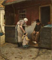 La Visite au grand-père (Bernardus-Johannes Blommers) - Muzeo.com