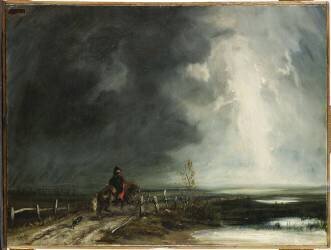 Le Cavalier ou Le Retour du Grognard (Paul Huet) - Muzeo.com