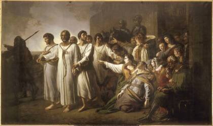 Le dévouement patriotique des six Bourgeois de Calais en 1342 (Ary Scheffer) - Muzeo.com