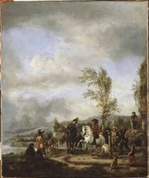 Le Manège en plein air (Philips Wouwerman) - Muzeo.com
