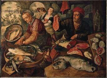Le marché aux poissons (Joachim Bueckelaer) - Muzeo.com