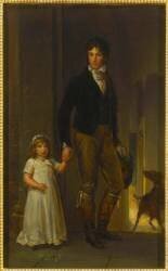 Le peintre Jean-Baptiste Isabey représenté en 1795 avec sa fille Alexandrine (François Gérard) - Muzeo.com