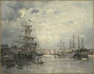 Le port de Caen (Stanislas Victor Edouard...) - Muzeo.com