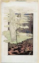 Le Rêve : femme ailée se penchant (Carlos Schwabe) - Muzeo.com