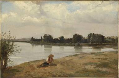 le repos au bord du fleuve (Eugène Lepoittevin) - Muzeo.com