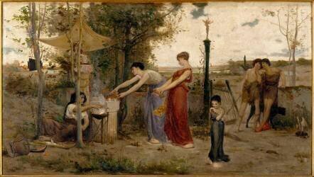 Le Sacrifice des poupées (Luc Olivier Merson) - Muzeo.com