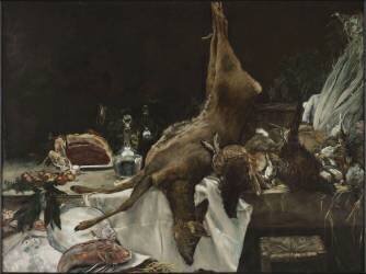 Les apprêts d'un repas de chasse (Jean-François Raffaelli) - Muzeo.com