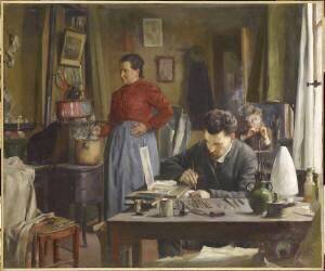 Les céramistes, scène d'intérieur (Victor Marec) - Muzeo.com