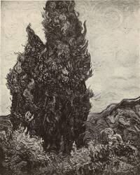 The cypresses (Vincent van Gogh) - Muzeo.com