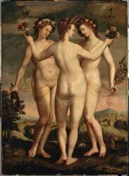 Les trois Grâces (d'après Allori) (anonyme) - Muzeo.com