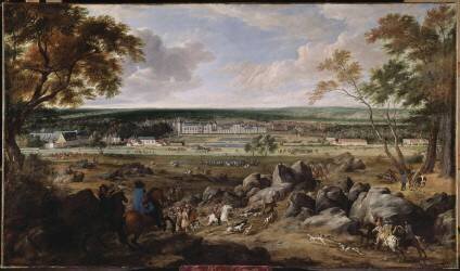 Louis XIV à la chasse à Fontainebleau (Adam Frans van der Meulen) - Muzeo.com