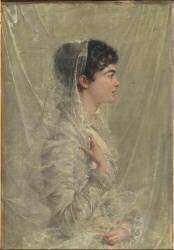 Madame Guillaume Dubufe, née Cécile Woog, femme de l'artiste (Guillaume Dubufe) - Muzeo.com