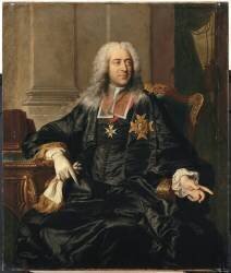 Marc-Pierre de Voyer de Paulmy (1696-1764), comte d'Argenson (Hyacinthe Rigaud) - Muzeo.com